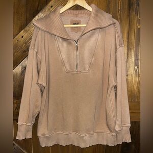 Aerie Quarter-Zip Pullover Sweater size Medium